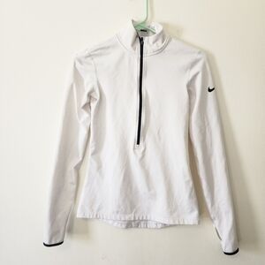 White Nike Quarter-Zip Pullover